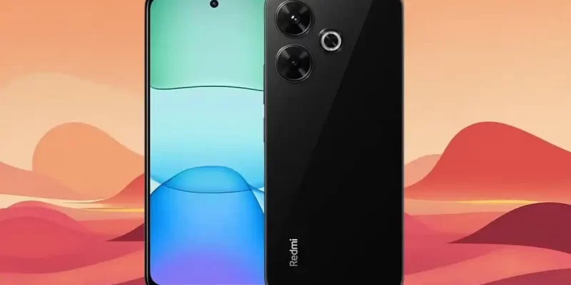 Xiaomi Redmi 13C 5G negro, con triple cámara y logo Redmi