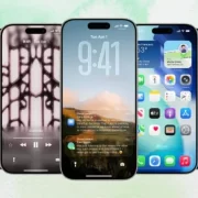 Cinco IPhone mostrado IOS 26