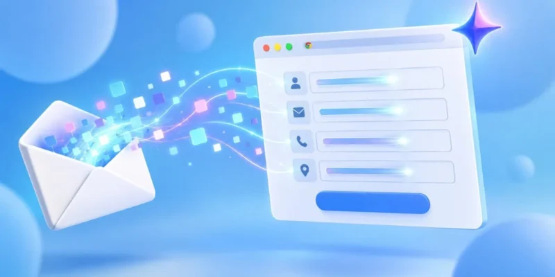 Chrome autocompleta un formulario con Gemini usando datos que salen de un correo de Gmail