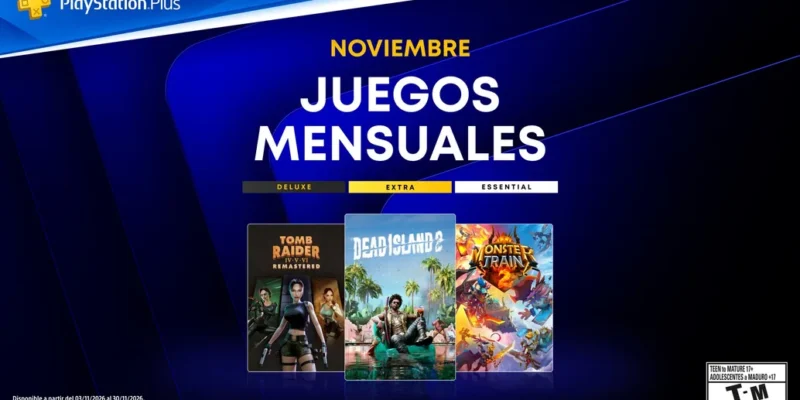 Juegos de PS Plus Essential de noviembre: Dead Island 2, Tomb Raider IV-VI Remastered y Monster Train 2