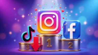 Logo de Instagram en lo más alto del podio de redes sociales en España, por delante de Facebook y TikTok