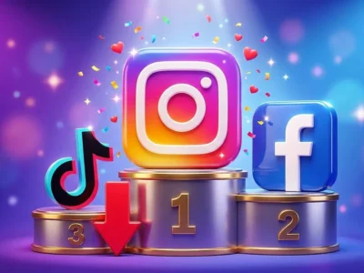 Logo de Instagram en lo más alto del podio de redes sociales en España, por delante de Facebook y TikTok